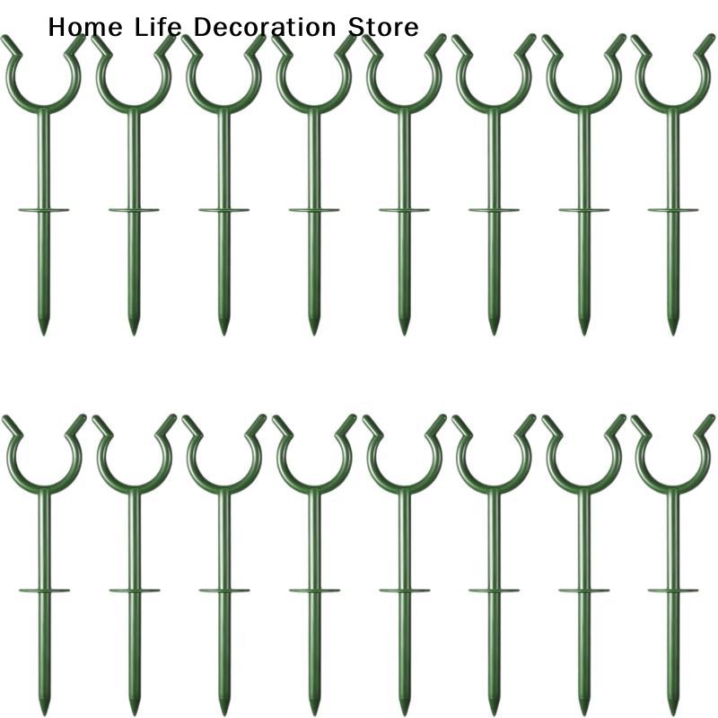 6Pcs Y-shaped Garden Hose Holder Guide Support Rack Double Hose Guide Stake for Yard Watering