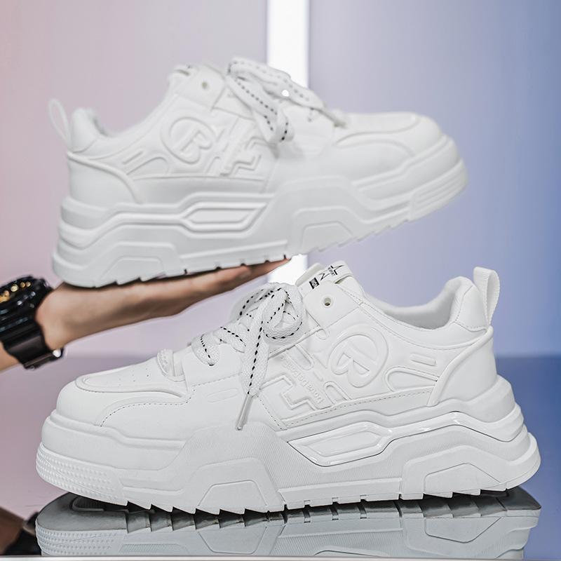 

Весенние мужские туфли новые дышащие маленькие белые туфли мужская модная универсальная спортивная обувь на платформе повседневная обувь для сноуборда модная обувь для папы 44 белый