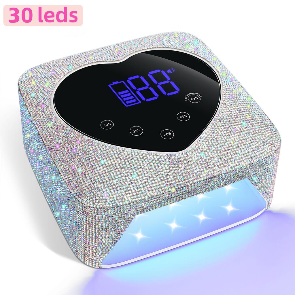 Rechargeable UV LED Lamp for Nails Professional Nail Drying Lamp for Manicure Machine 30LEDS Gel Polish Machine Nail Salon Tools