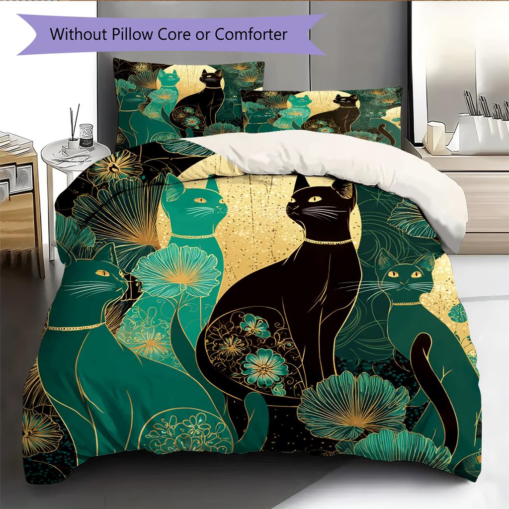 Cartoon Pattern Bedding Quilt Set Quilt Cover Pillowcase Home Decoration Birthday Gift (1 * duvet cover + 2 * pillowcase, without core)
