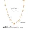 Colorful gravel boho style necklace bracelet irregular jewelry set for women