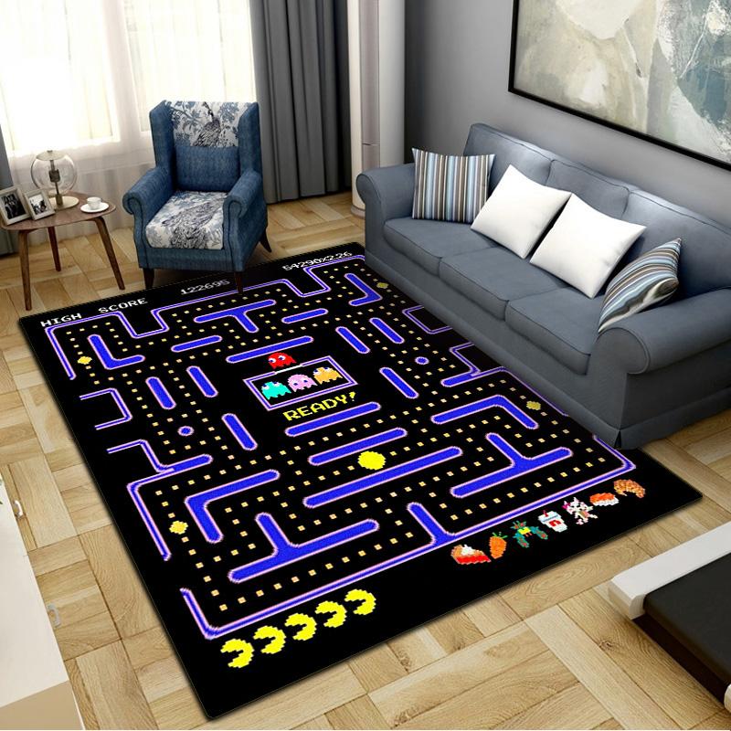 Pacman Carpet Rug for Living Room Bedroom Home Sofa Decoration,Kids play Non-slip Floor Mat