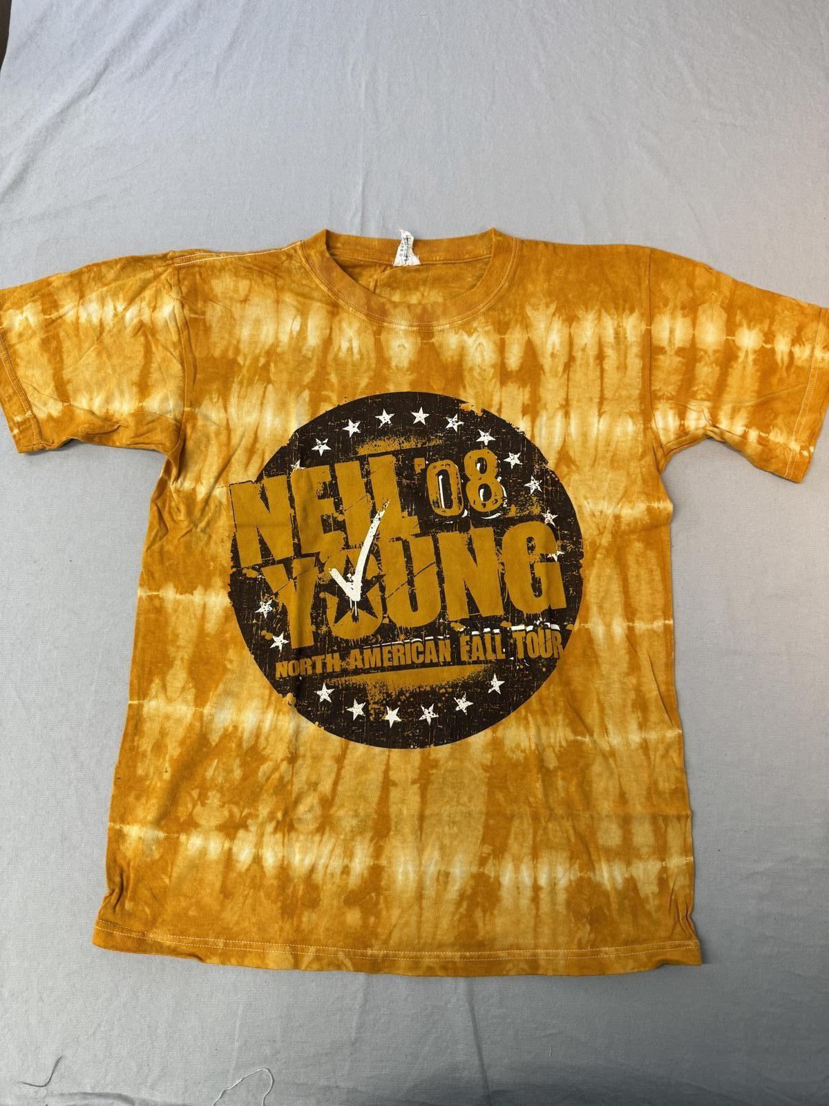 Neil Young T-shirt 2008 Tour North American Tie Dye Tee - M XXXL
