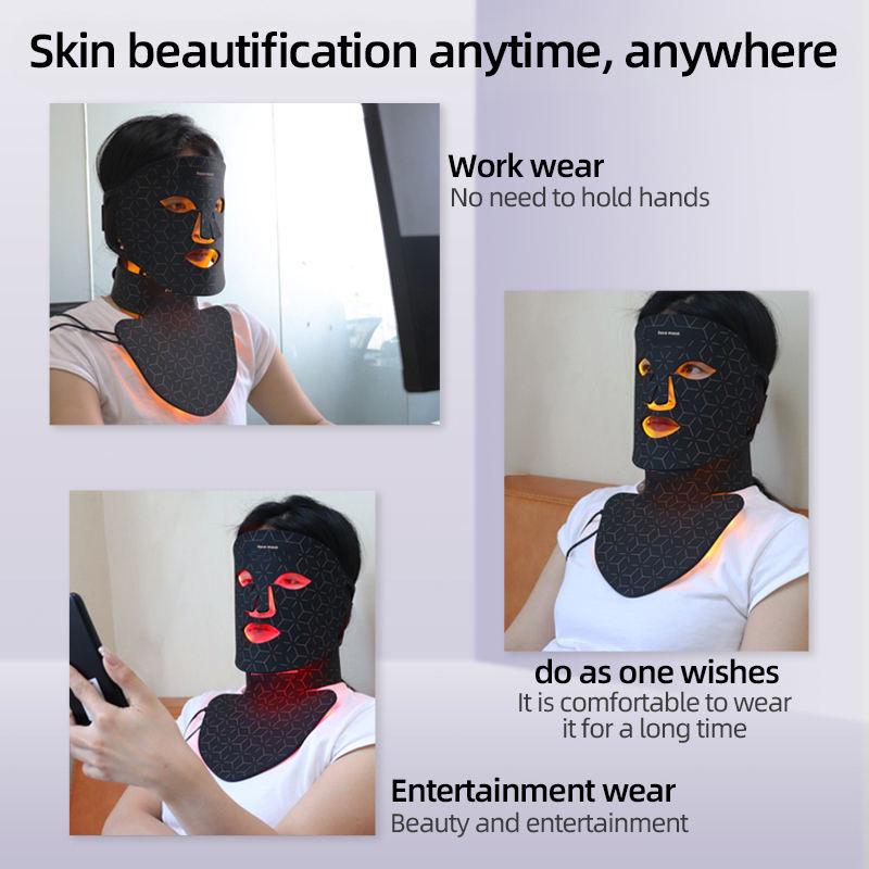 LED Beauty Face & Neck Mask with 4-Color Light Therapy