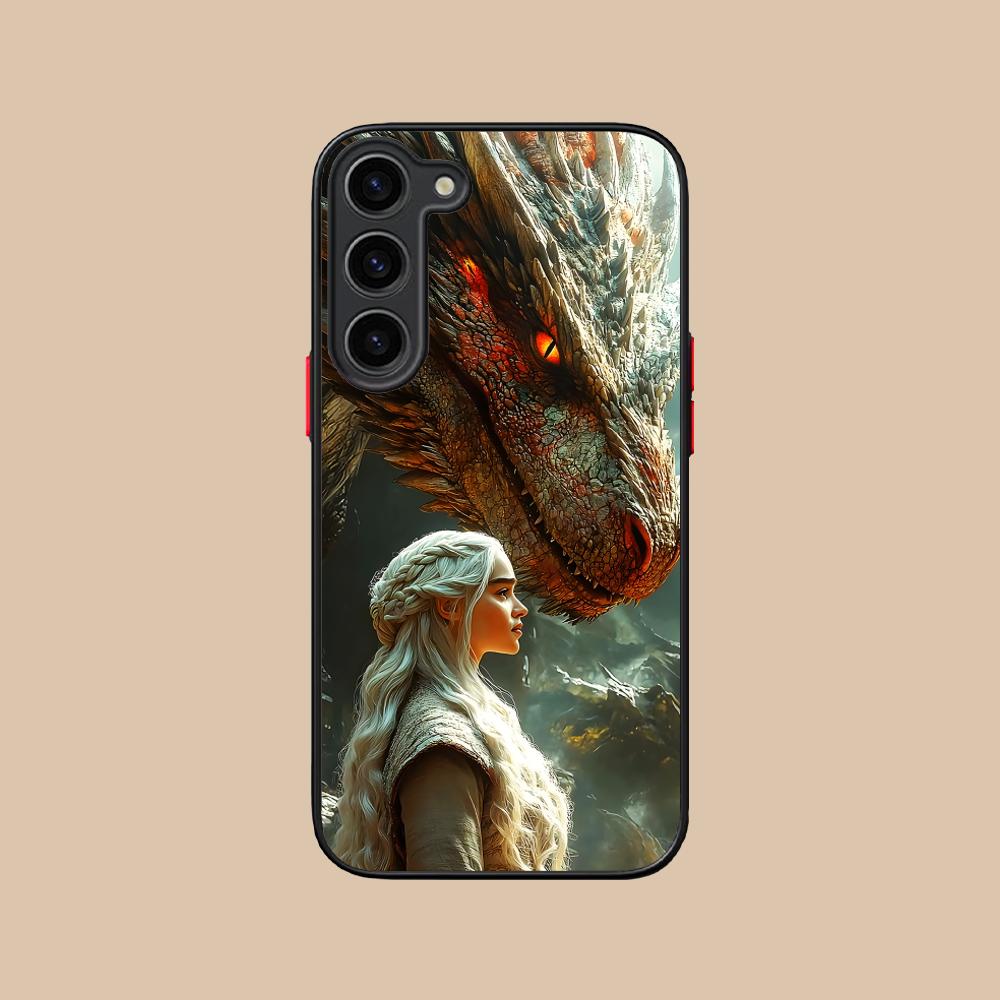 Dragon Queen Silicone Mobile Phone Case for Samsung Galaxy S26 S25 S24 S23 S22 S21 Plus FE Ultra Colorful Cover