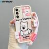 KEYSION Cartoon Niedliche Plüsch Stickerei Hülle für Samsung A05S A04S A13 5G mit Lanyard Stoßfeste Handyhülle für Galaxy S23 FE 5G