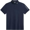 Letter Logo Polo Neck Short Sleeve Polo Shirt Men Tops Navy-Blue GMJT09157-6881