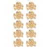50 Sets Skull Rivets Gothic Style Beautiful Fashionable DIY Rivet Accessories for Making Shoes Belts Gold