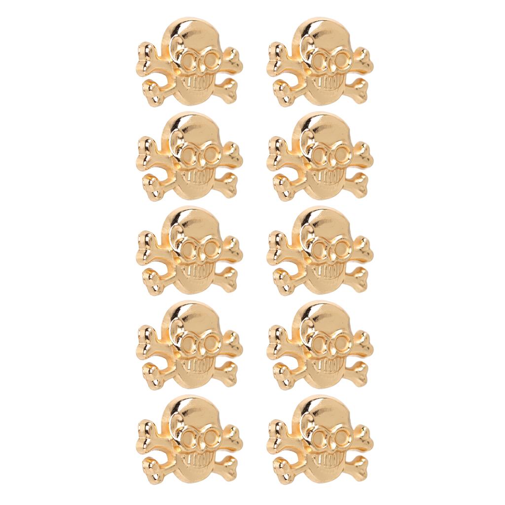 50 Sets Skull Rivets Gothic Style Beautiful Fashionable DIY Rivet Accessories for Making Shoes Belts Gold