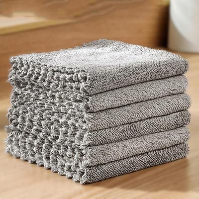 Thickened Dish Towel Absorbent Microfiber Degreasing Rag Cleaning Products Japanese Kitchen Supplies Bamboo Charcoal  Accessories