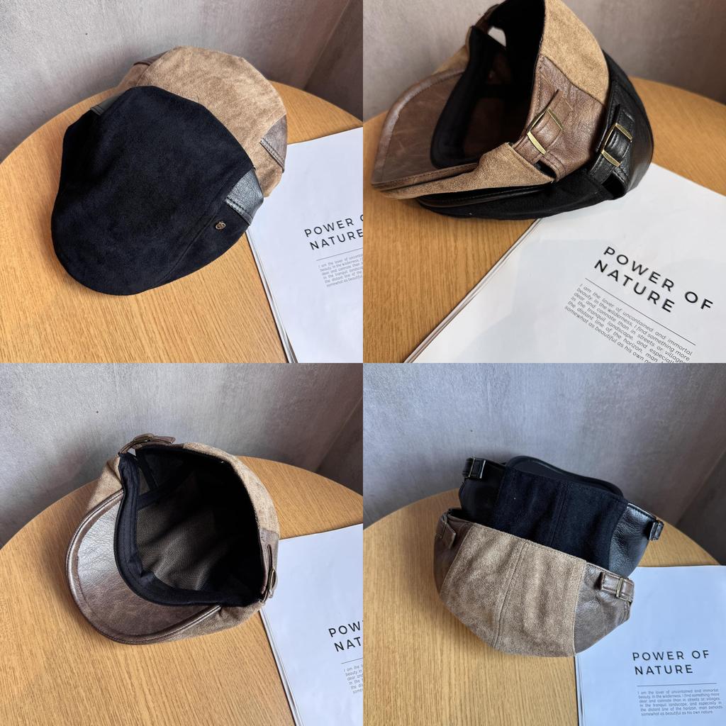 Simple Retro Solid Color Suede Neutral Casual Beret For Casual Winter Fashion