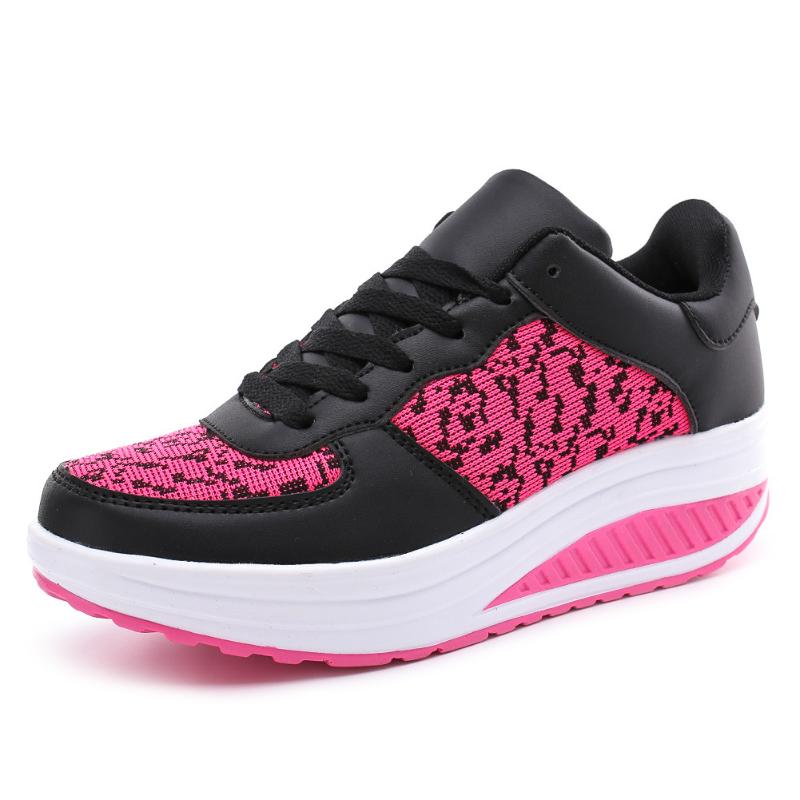 Outdoor Women Shoes Fly Woven Leather Shoes Sports Rocking Shoes Student Sponge Cake Shoes Thick Sole Comfortable And Versatile