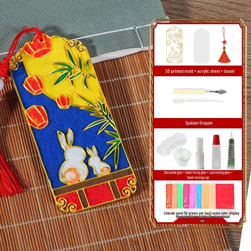 Cloisonné Enamel Bookmark Kit - Jingtai Blue Mid-Autumn Craft Activity