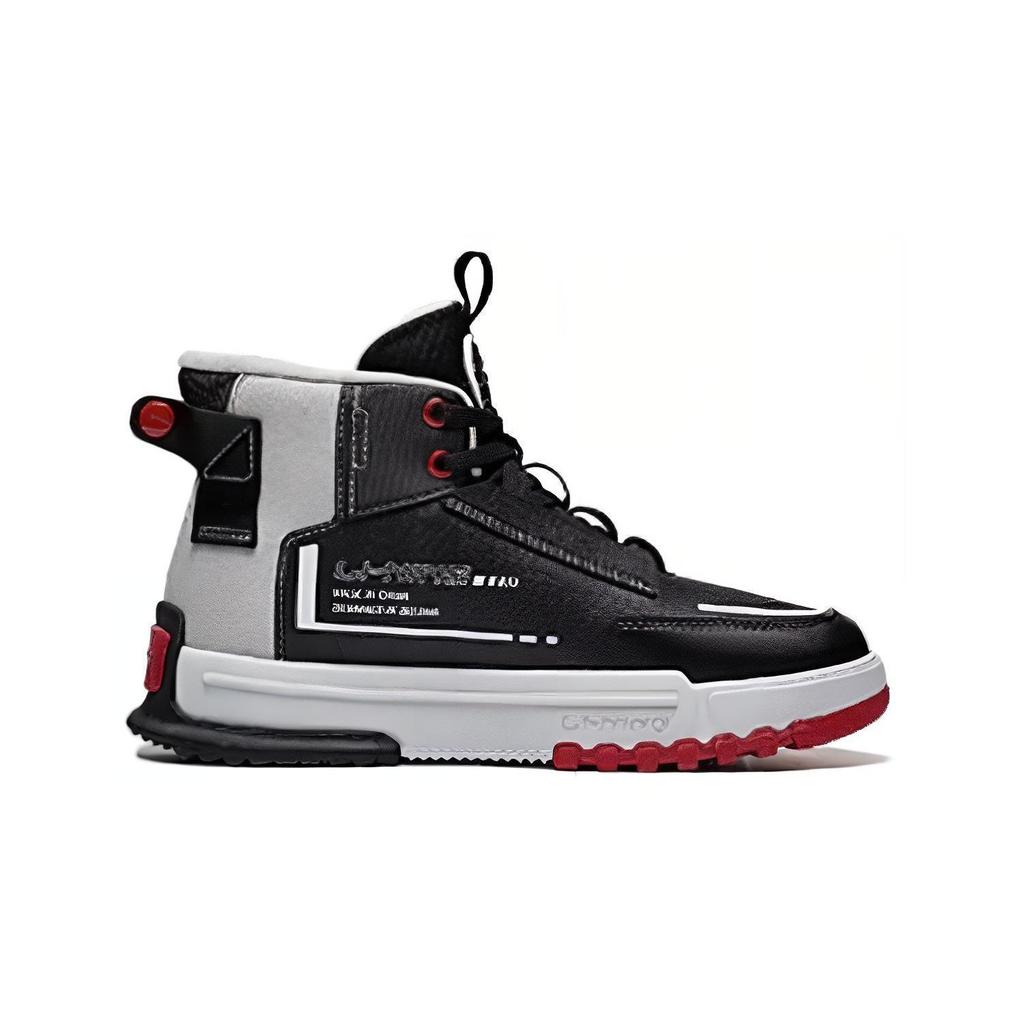 Li Ning Kids Journey 3.0 V2 Comfortable Shock Absorption High-Top Sneakers Kids Sneakers Black Gray YKCT142-11