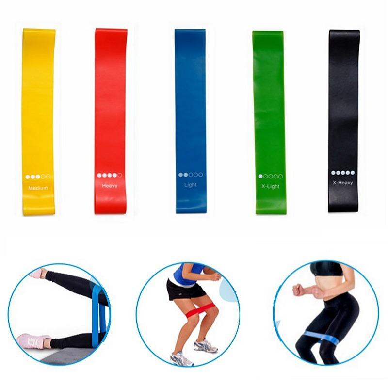 Hot Five-piece TPE Resistance Band Squat Hips Slim Legs Slim Arms Shape Perfect Body Yoga Tension Band Elastic Loop