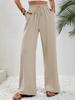 Women's Versatile Solid Color Wide-Leg Floor-Length Casual Pants