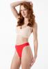 Red Lace High-waisted Women's Thongs Scarlet String Maxi