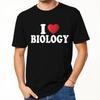 Top Tees Relaxed Fit Tshirt Soft Boys Oneck Tshirt Streetwear I Love Biology Comfort Man Tees Breathable Tee Oversized Tshirt