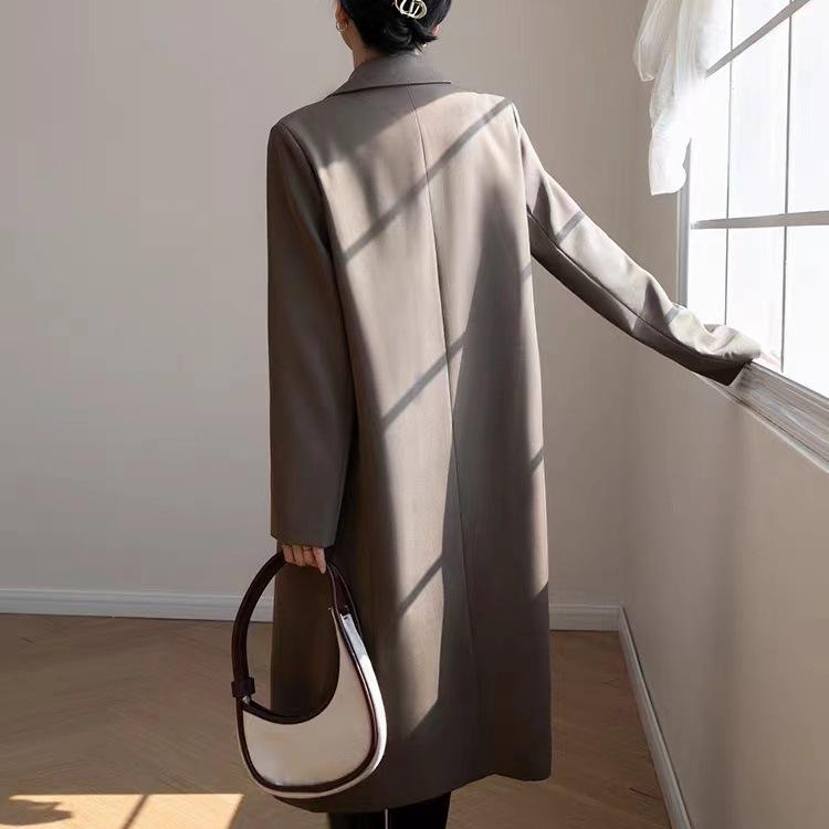 Women's Long Windbreakers Jackets Women's Autumn and Winter Popular British Retro Coats