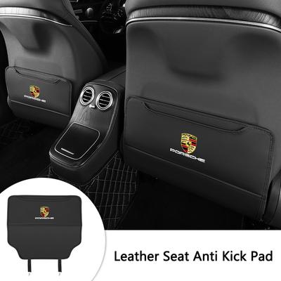 Almohadilla Protectora Antipatadas para Respaldo de Asiento de Coche Almohadillas Protectoras de Cuero para 718 Cayenne Panamera 911 Macan Taycan Cayman Boxster Pegatina