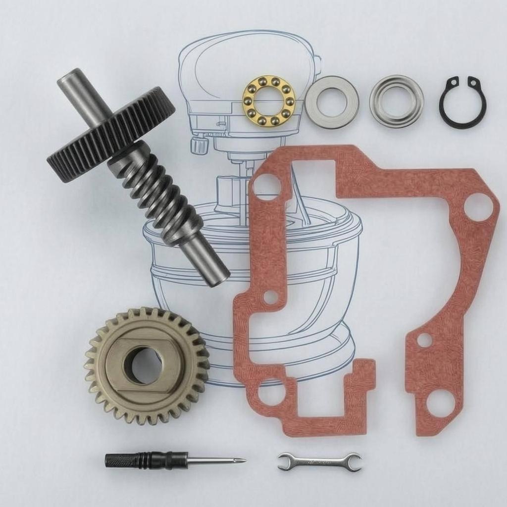 Helical Gear Shaft Assembly Bearing Stand Mixer Gasket