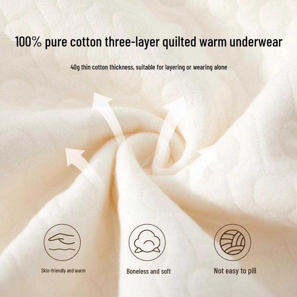 Jingqi Baby Autumn High-Waist Warm Cotton Clothes Set for Boys and Girls