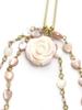 Queen Conch Shell Rose Heart Chain Natural Stone Power Stone A795 [Cherry] Hairpin,