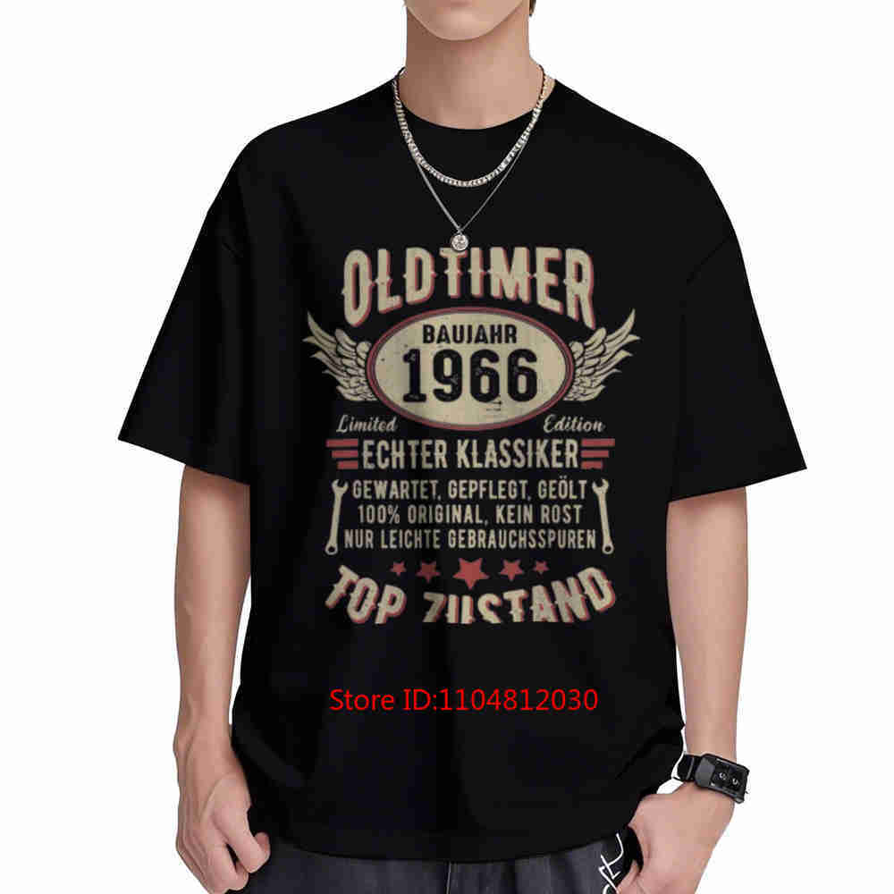 1966 Birthday Oldtimer Year Of Manufacture Retro Short Sleeve Tee 100% Cotton T-Shirt