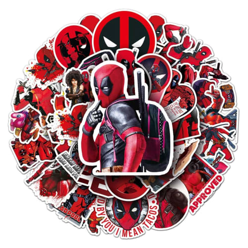 50 Unofficial Deadpool & Wolverine Stickers, Waterproof PVC Stickers, Popular and Cute DIY Stickers for Cars, Motorcycles, Helmets, PCs, Snowboards, a