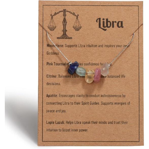 

Жен. Ожерелье с логотипом «Созвездие» из натурального камня, ожерелье из необработанных кристаллов со знаками зодиака Созвездие Исцеляющий драгоценный камень Кристалл Астрологические украшения, кристаллы, без драгоценных камней