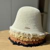 New Spring and Summer Hat Sun Hat Woven Seaside Bucket Hat Breathable Bucket