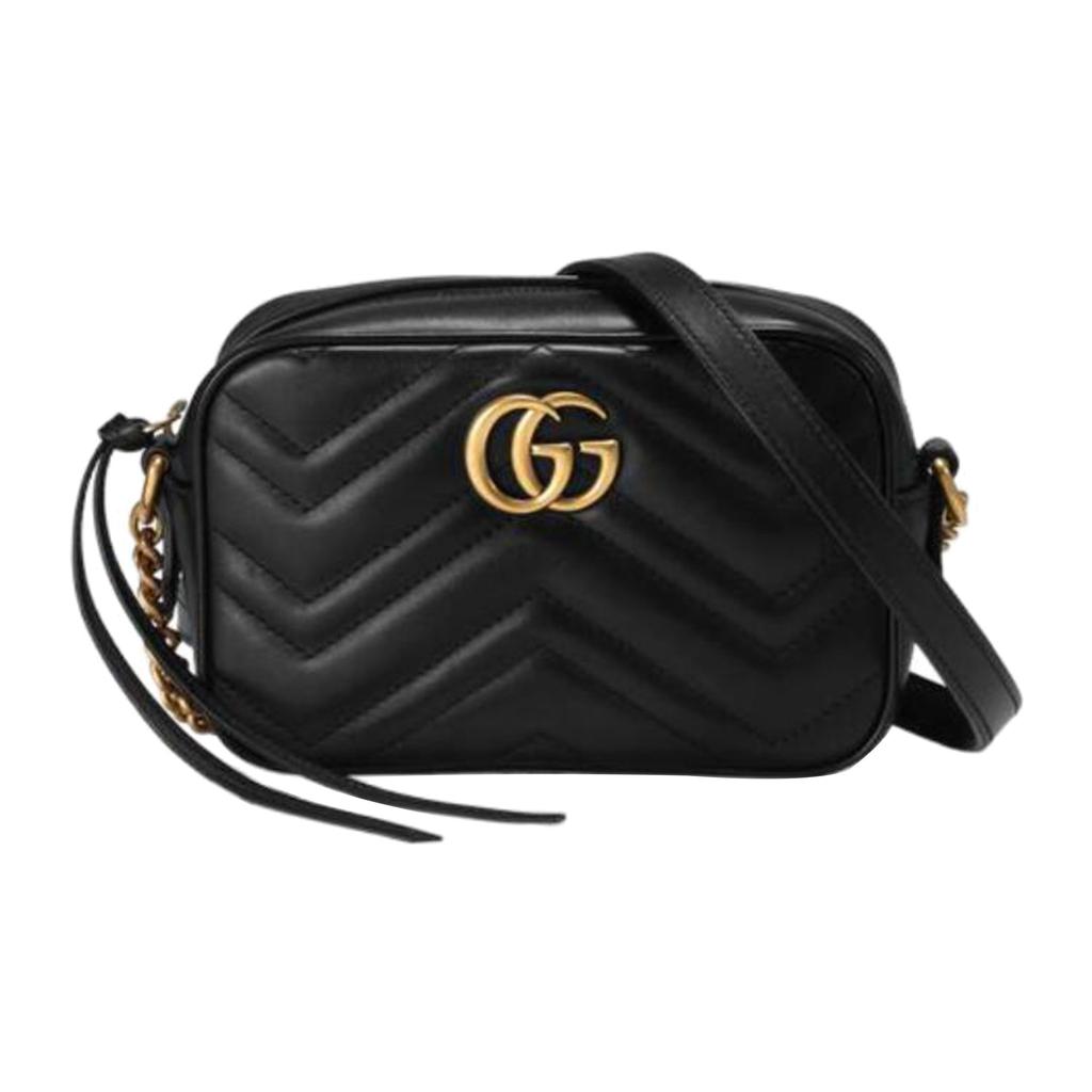 Gucci GG Marmont Matelassé Mini Bag Nero Women Shoulder_bags Black 448065-DTD1T-1000