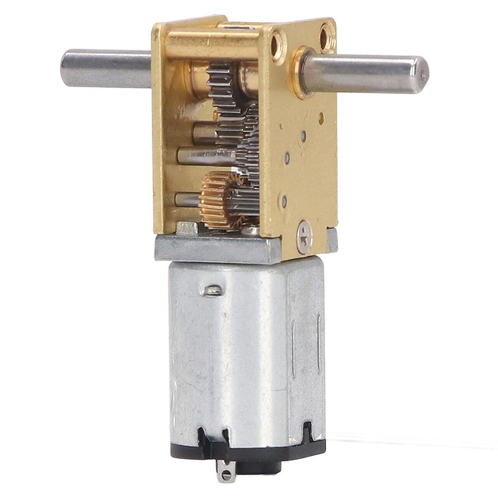  Geared Motor 60RPM Double Shaft Low Noise DC12V Worm Gear Speed Reduction Motor for Robot