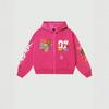 Womens Oversized Hoodie Red Skull Print Streetwear Loose Fit Casual Sweatshirt