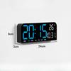 Table Alarm Clock Temperature and Date Week Display Night Mode Large Digital Wall Clock 12/24H Electronic LED Clock Timing Func