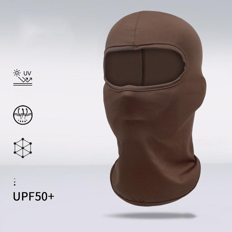 Balaclava en Soie Glacée Protection Solaire Masque Facial Respirant Doublure de Casque Écharpe de Cou pour Moto Cyclisme Sports d'Extérieur Couvre-chef