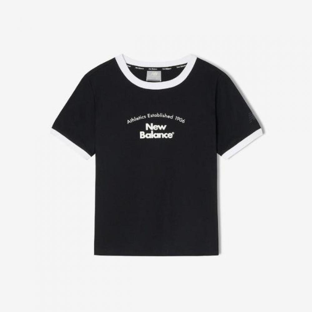 

New Balance Women Ringer T shirT Black Nbnef2w512 19 NBNEF2W51219:L