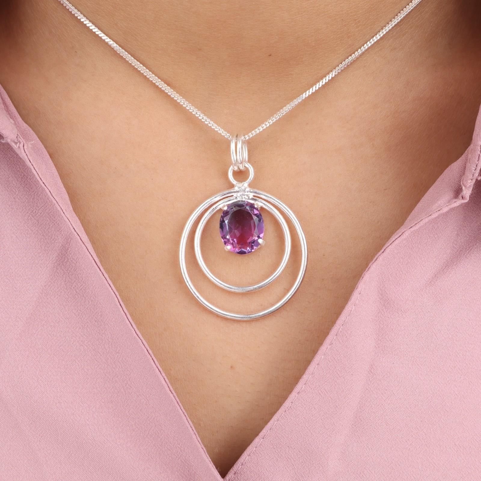 

Розовый Био Турмалин Драгоценный камень 925 Стерлинговое серебро Ювелирные изделия Ручная работа Подвеска 1,65 PP-61-53