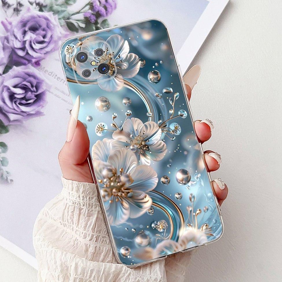 Clear For Oppo Reno 4Z 5G Case Cover CPH2065 Cute Cat Fashion Flowers Painted Soft Back Cover For Oppo Reno4 Z 5G Phone Case