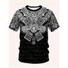 Men's T Shirt Casual Short Sleeve Tee O Neck Pullover Viking Harajuku Print Funny T-Shirt Male Oversized Clothing Streetwear