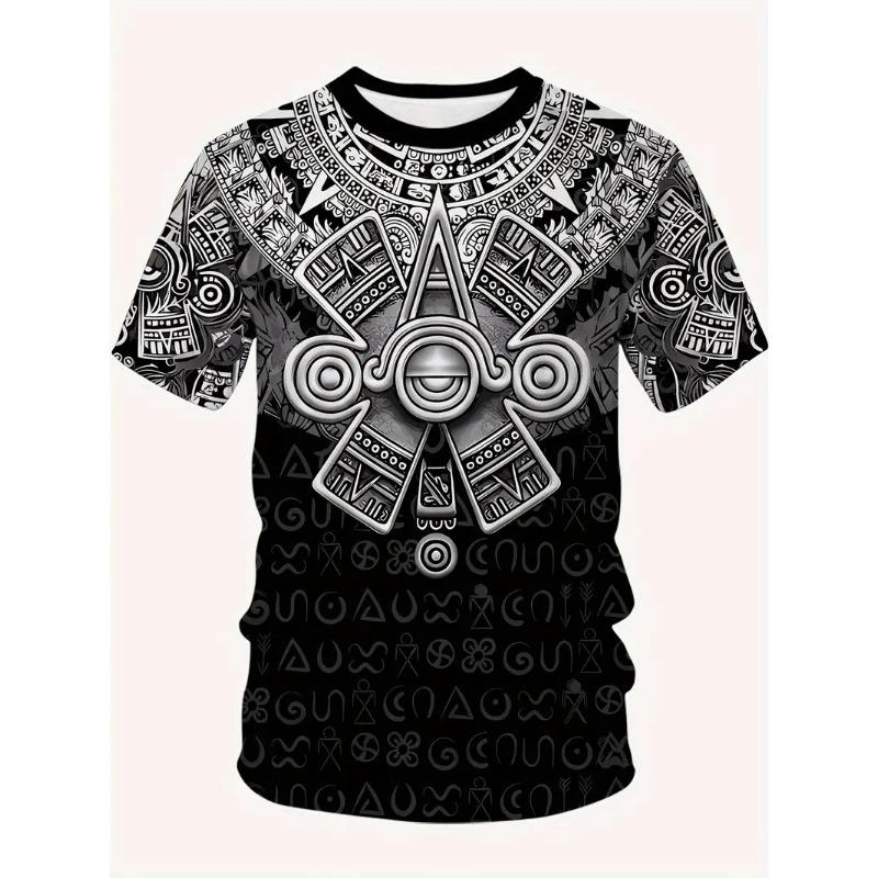 Men's T Shirt Casual Short Sleeve Tee O Neck Pullover Viking Harajuku Print Funny T-Shirt Male Oversized Clothing Streetwear
