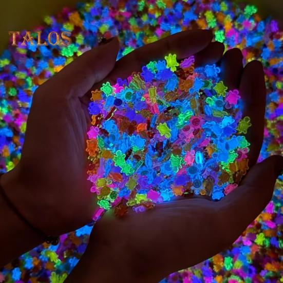 100 Stück Mini-Schildkrötenfiguren, die im Dunkeln leuchten, Schildkrötenornamente, Miniatur-Schildkrötenstatuen für die Dekoration des Feengartens, zum Selbermachen und Basteln von Mikro-Landschaften