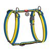 Harness for Dogs Anatomical H-shaped WAUDOG Nylon with QR-passport, "Colors of Freedom" Pattern, Plastic Fastex