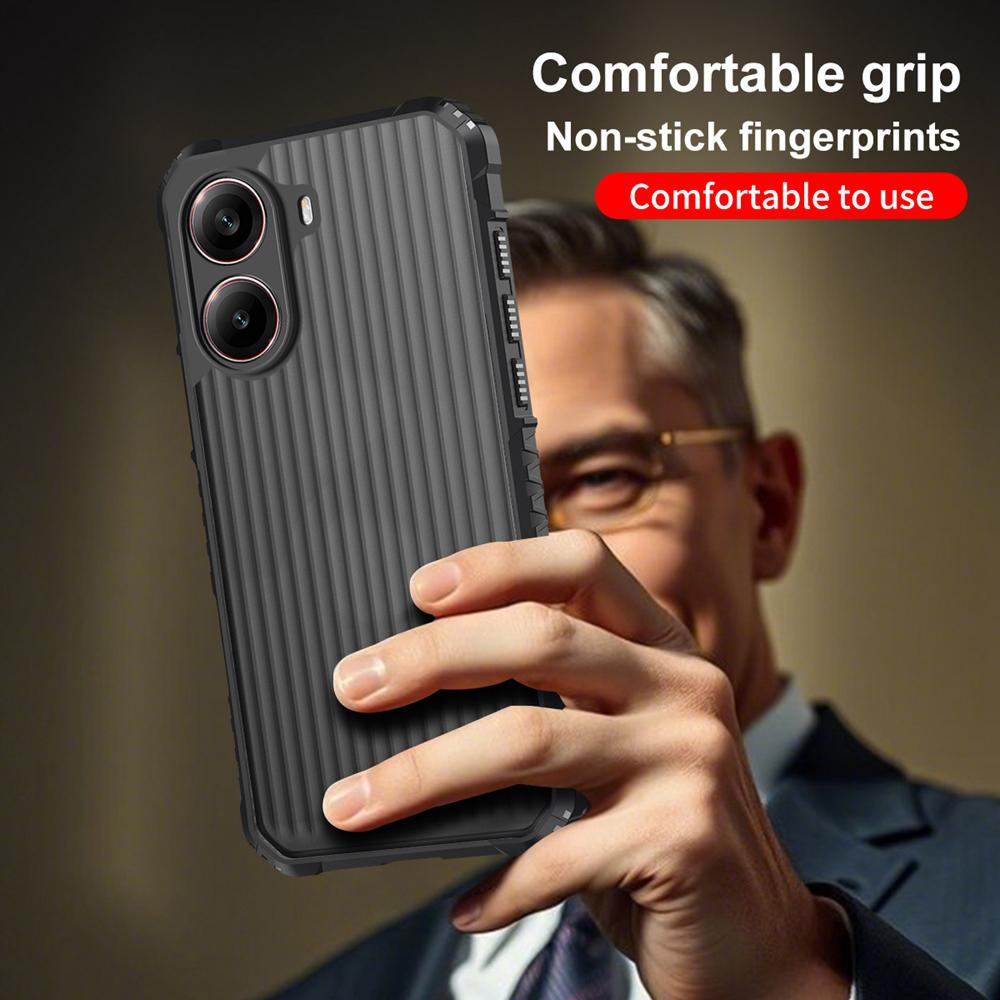 KEYSION Heavy Duty Shockproof Phone Case for Xiaomi POCO X7 Pro Soft Silicone+PC Translucent Matte Back Cover for Redmi Turbo 4