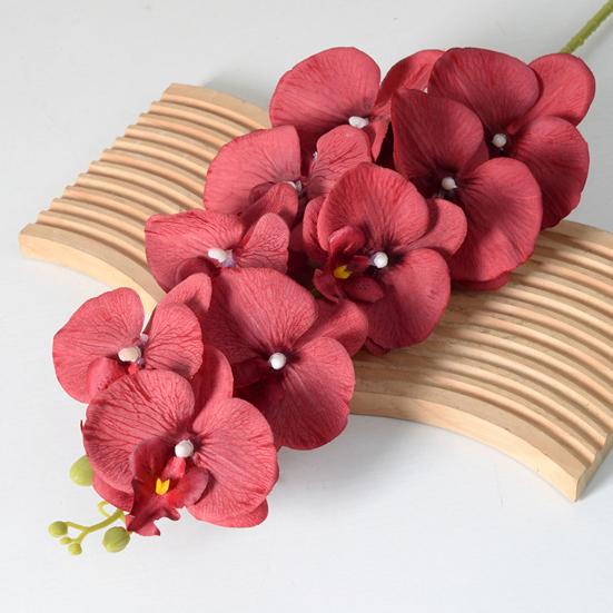 Sztuczne Kwiaty Phalaenopsis 102 cm Długi Pęd Realistyczny w Dotyku Sztuczna Gałąź Storczyka z 9 Głowami Pełne Kwitnienie do Wazonu Dekoracja Domu Wesela Imprezy