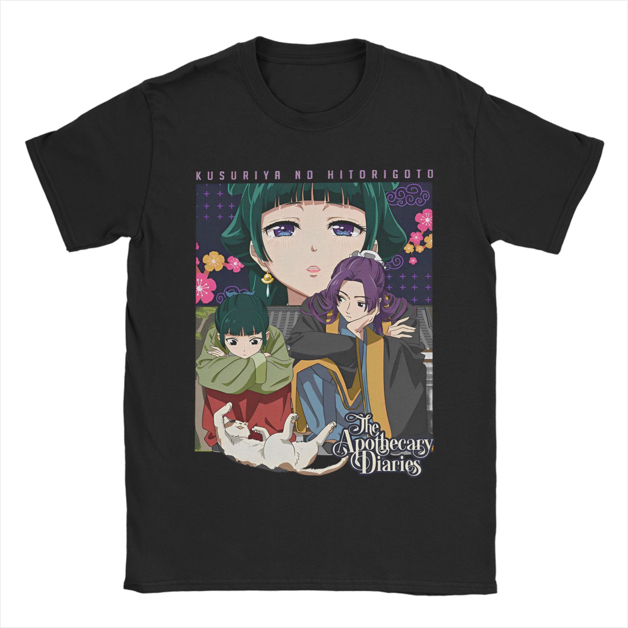 

Maomao Anime T-Shirt Unisex 100%Cotton Tops Vintage The Apothecary Diaries O-neck Short Sleeve M
