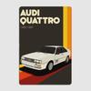 Quattro Sports Car Posters Retro Metal Poster Sign Garage Club Bar Indoor Wall Posters Room Decoration Home Decor