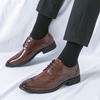 Luxury Designer Men's Black Bronw Patent Leather Brogues Casual Shoes Formal Wedding Dress Homecoming Footwear Zapatos Hombre