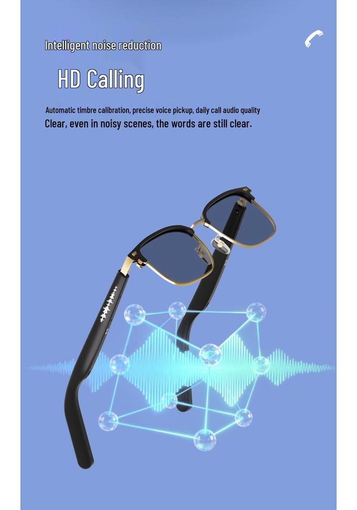 GT13 Smart Glasses: AI Translation, Voice Activation, Slide Control, Noise Reduction, Remote Photo Capture, Color Change.