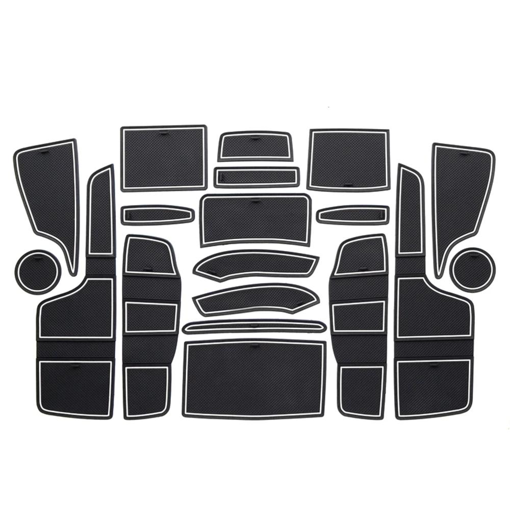 Car Door Groove Mat for Ford Ranger 2015 - 2025 Anti-Slip Rubber Coaster Gate Slot Pad 19Pcs Silicone Mats Accessories